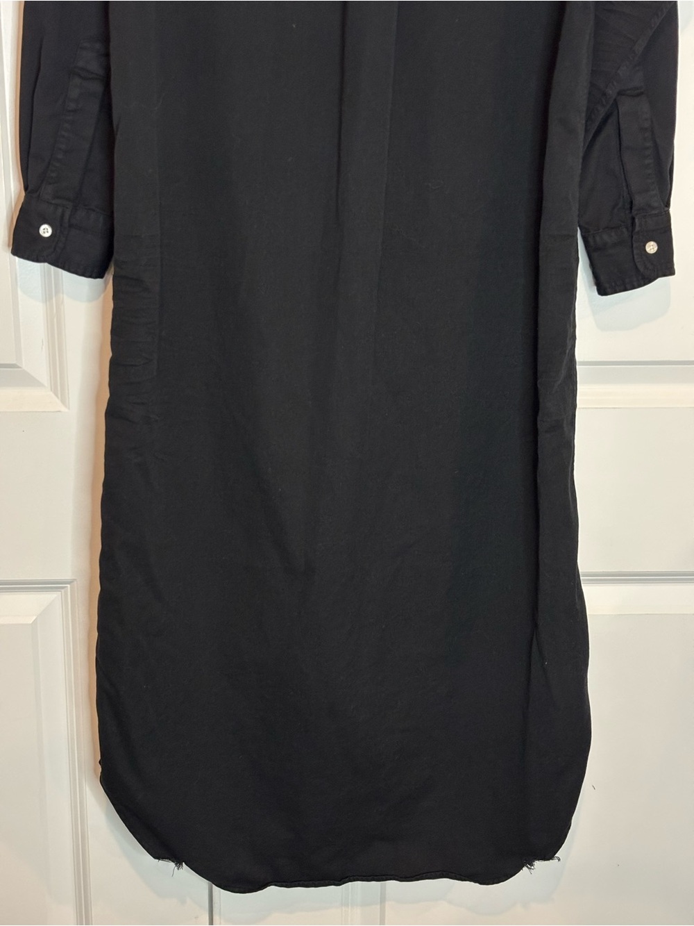 Frank & Eileen Rory Long Sleeve Maxi Shirt Dress Black S - Picture 7 of 10